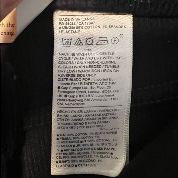 Banana Republic women’s high rise flare black corduroy pants size 26. NWT. - Picture 6 of 10